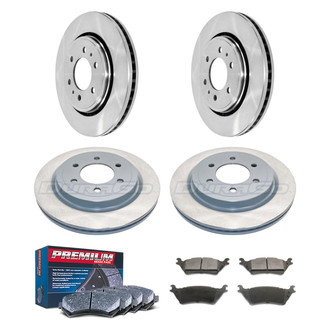 DuraGo® - Premium™ Plain Front and Rear Brake Kit with Semi-Metallic Pads