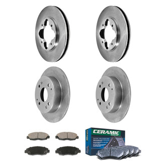 DuraGo® - Plain Front and Rear Brake Kit with Ceramic Pads