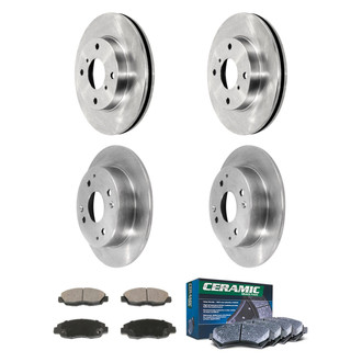 DuraGo® - Plain Front and Rear Brake Kit with Ceramic Pads