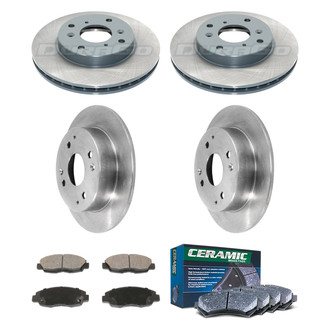 DuraGo® - Plain Front and Rear Brake Kit with Ceramic Pads