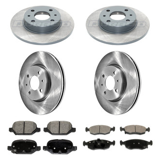 DuraGo® - Plain Front and Rear Brake Kit with Ceramic Pads