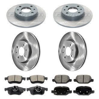 DuraGo® - Plain Front and Rear Brake Kit with Ceramic Pads