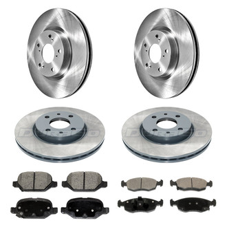 DuraGo® - Plain Front and Rear Brake Kit with Ceramic Pads