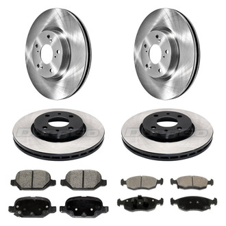 DuraGo® - Plain Front and Rear Brake Kit with Ceramic Pads