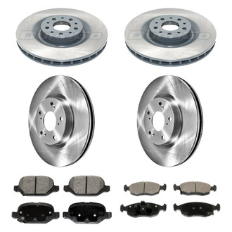 DuraGo® - Plain Front and Rear Brake Kit with Ceramic Pads