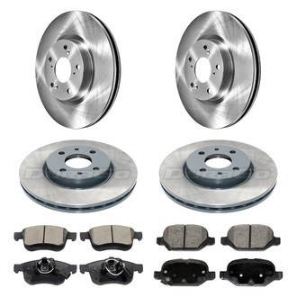 DuraGo® - Plain Front and Rear Brake Kit with Ceramic Pads