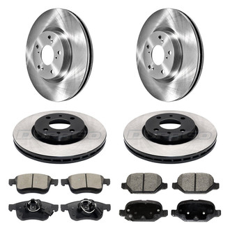 DuraGo® - Plain Front and Rear Brake Kit with Ceramic Pads