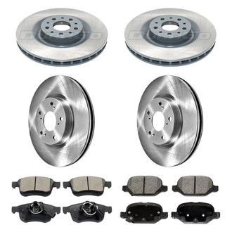 DuraGo® - Plain Front and Rear Brake Kit with Ceramic Pads