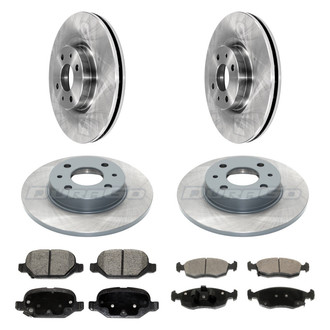 DuraGo® - Plain Front and Rear Brake Kit with Ceramic Pads