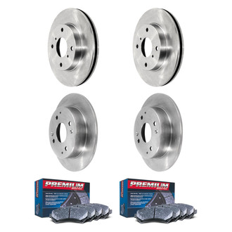 DuraGo® - Premium™ Plain Front and Rear Brake Kit with Semi-Metallic Pads