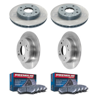 DuraGo® - Premium™ Plain Front and Rear Brake Kit with Semi-Metallic Pads