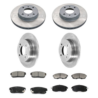 DuraGo® - Premium™ Plain Front and Rear Brake Kit with Semi-Metallic Pads