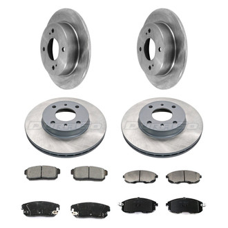 DuraGo® - Premium™ Plain Front and Rear Brake Kit with Semi-Metallic Pads