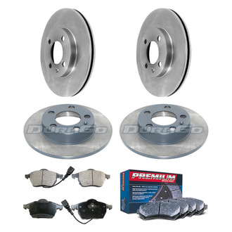 DuraGo® - Premium™ Plain Front and Rear Brake Kit with Semi-Metallic Pads