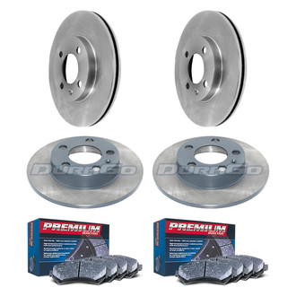 DuraGo® - Premium™ Plain Front and Rear Brake Kit with Semi-Metallic Pads