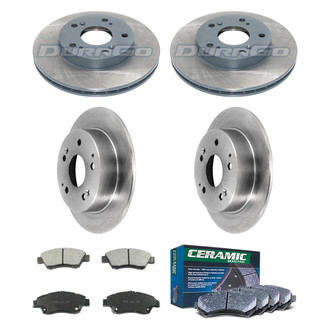 DuraGo® - Plain Front and Rear Brake Kit with Ceramic Pads