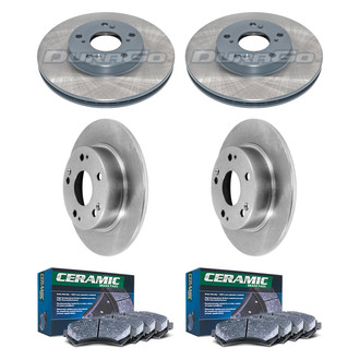 DuraGo® - Plain Front and Rear Brake Kit with Ceramic Pads