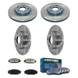 DuraGo® - Plain Front and Rear Brake Kit with Ceramic Pads