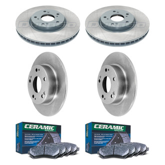 DuraGo® - Plain Front and Rear Brake Kit with Ceramic Pads