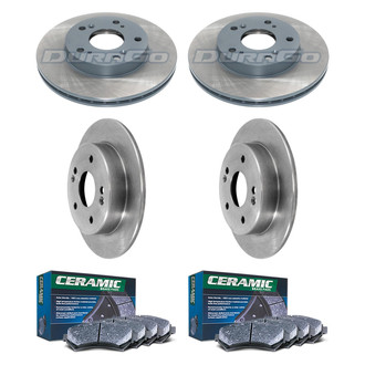 DuraGo® - Plain Front and Rear Brake Kit with Ceramic Pads