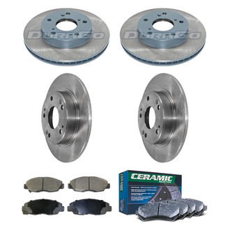 DuraGo® - Plain Front and Rear Brake Kit with Ceramic Pads