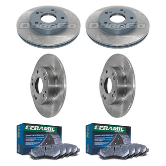 DuraGo® - Plain Front and Rear Brake Kit with Ceramic Pads