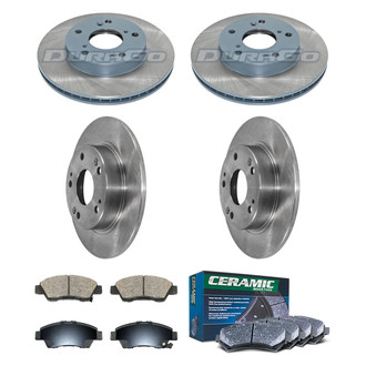 DuraGo® - Plain Front and Rear Brake Kit with Ceramic Pads