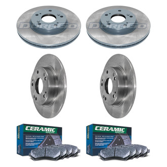 DuraGo® - Plain Front and Rear Brake Kit with Ceramic Pads