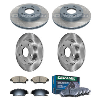 DuraGo® - Plain Front and Rear Brake Kit with Ceramic Pads