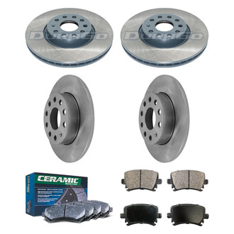 DuraGo® - Plain Front and Rear Brake Kit with Ceramic Pads