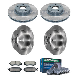 DuraGo® - Plain Front and Rear Brake Kit with Ceramic Pads