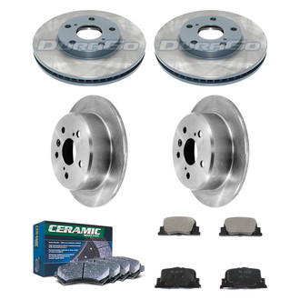 DuraGo® - Plain Front and Rear Brake Kit with Ceramic Pads