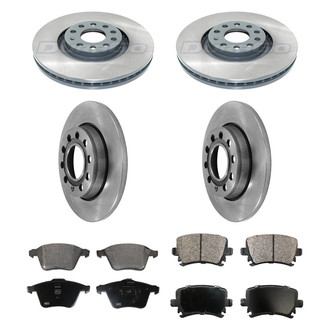 DuraGo® - Plain Front and Rear Brake Kit with Ceramic Pads
