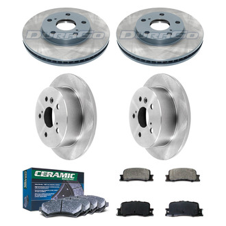 DuraGo® - Plain Front and Rear Brake Kit with Ceramic Pads