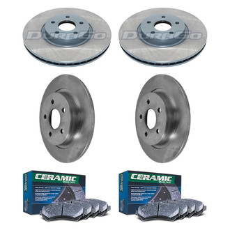 DuraGo® - Plain Front and Rear Brake Kit with Ceramic Pads