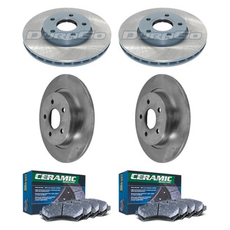 DuraGo® - 1-Piece Plain Brake Kit with Ceramic Brake Pads