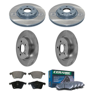 DuraGo® - Plain Front and Rear Brake Kit with Ceramic Pads