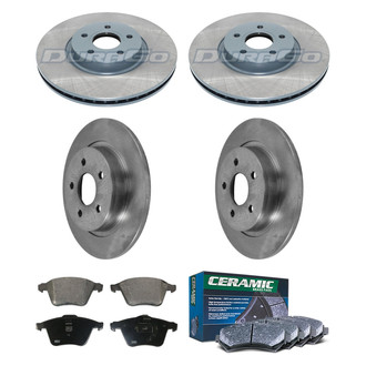 DuraGo® - Plain Front and Rear Brake Kit with Ceramic Pads