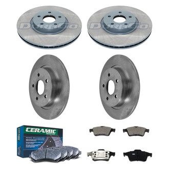 DuraGo® - Plain Front and Rear Brake Kit with Ceramic Pads