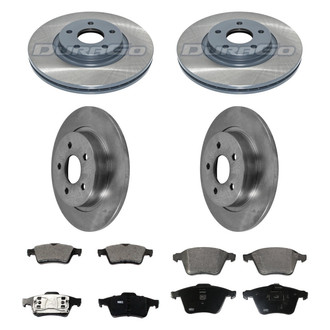 DuraGo® - Plain Front and Rear Brake Kit with Ceramic Pads