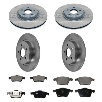 DuraGo® - Plain Front and Rear Brake Kit with Ceramic Pads