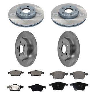 DuraGo® - Plain Front and Rear Brake Kit with Ceramic Pads