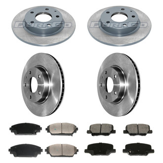 DuraGo® - Plain Front and Rear Brake Kit with Ceramic Pads