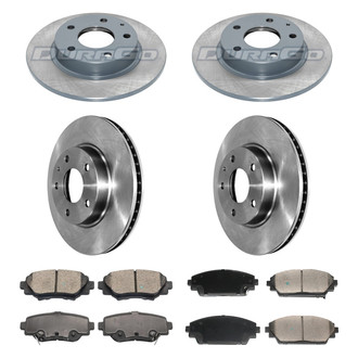 DuraGo® - Plain Front and Rear Brake Kit with Ceramic Pads