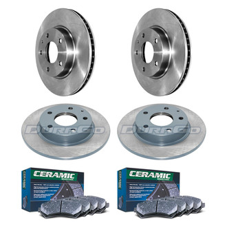 DuraGo® - Plain Front and Rear Brake Kit with Ceramic Pads