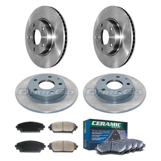 DuraGo® - Plain Front and Rear Brake Kit with Ceramic Pads