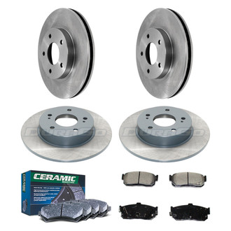 DuraGo® - Plain Front and Rear Brake Kit with Ceramic Pads