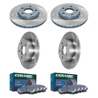 DuraGo® - Plain Front and Rear Brake Kit with Ceramic Pads