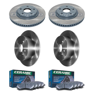 DuraGo® - Plain Front and Rear Brake Kit with Ceramic Pads