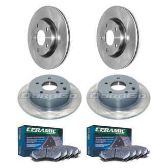 DuraGo® - Plain Front and Rear Brake Kit with Ceramic Pads